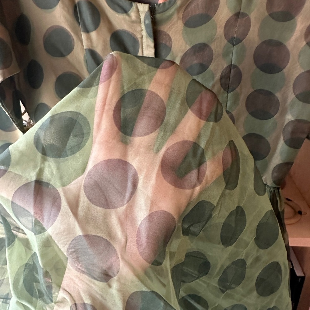 Amazing Handmade Vintage 1950’s Polka Dot Tea Length Party Dress - Picture 3 of 4